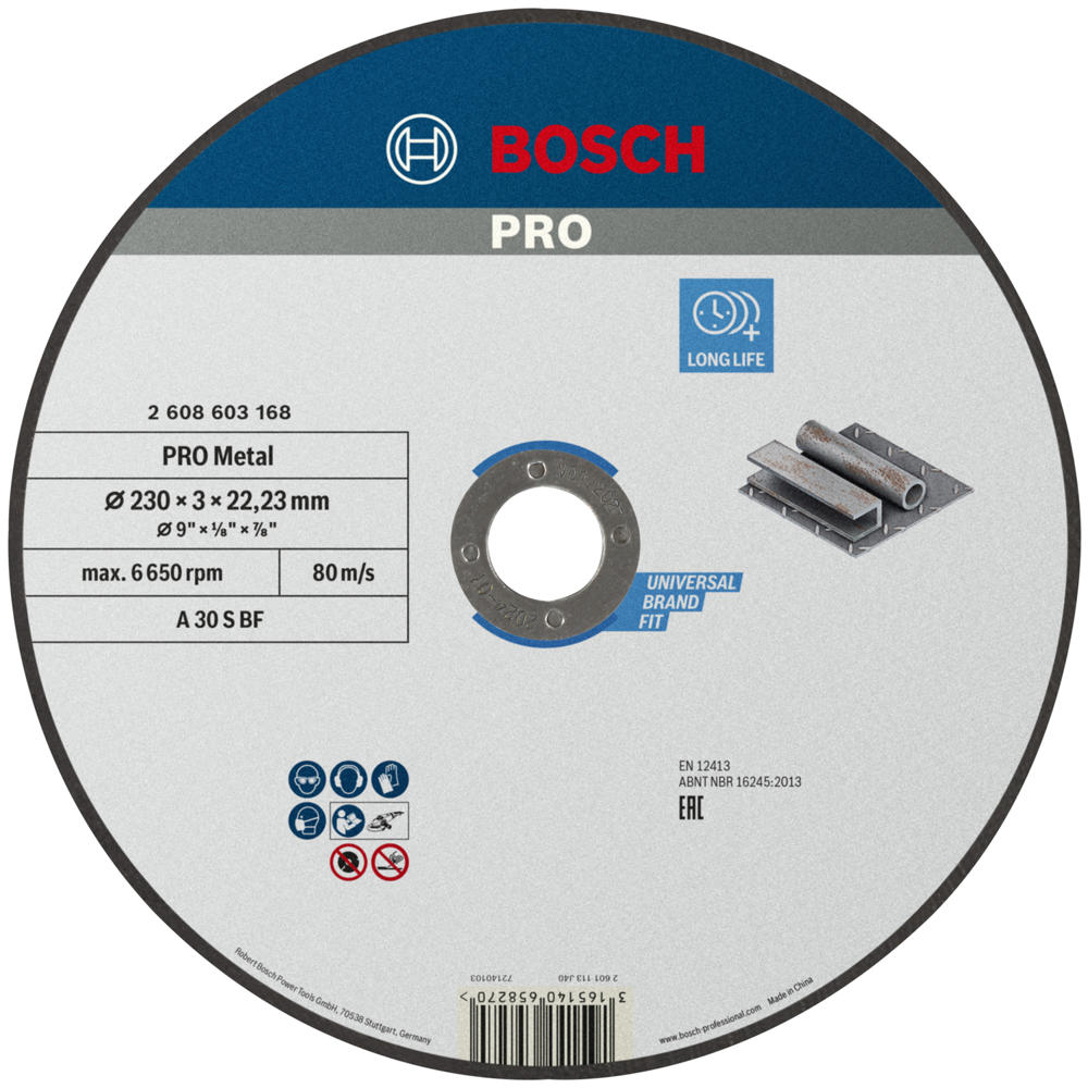 Image of Bosch PRO Metal Cutting Disc 230mm 3mm 22mm