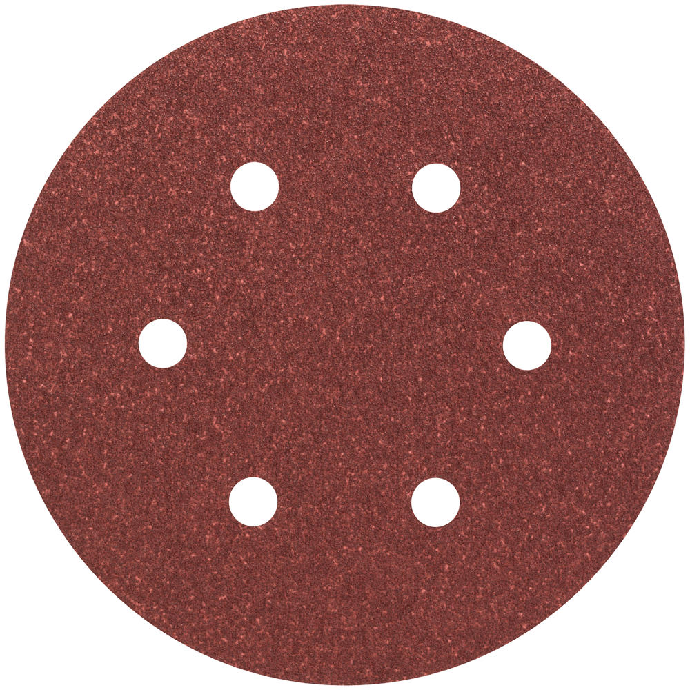 Image of Bosch Red Wood Sanding Disc 150mm 150mm 80g Pack of 5