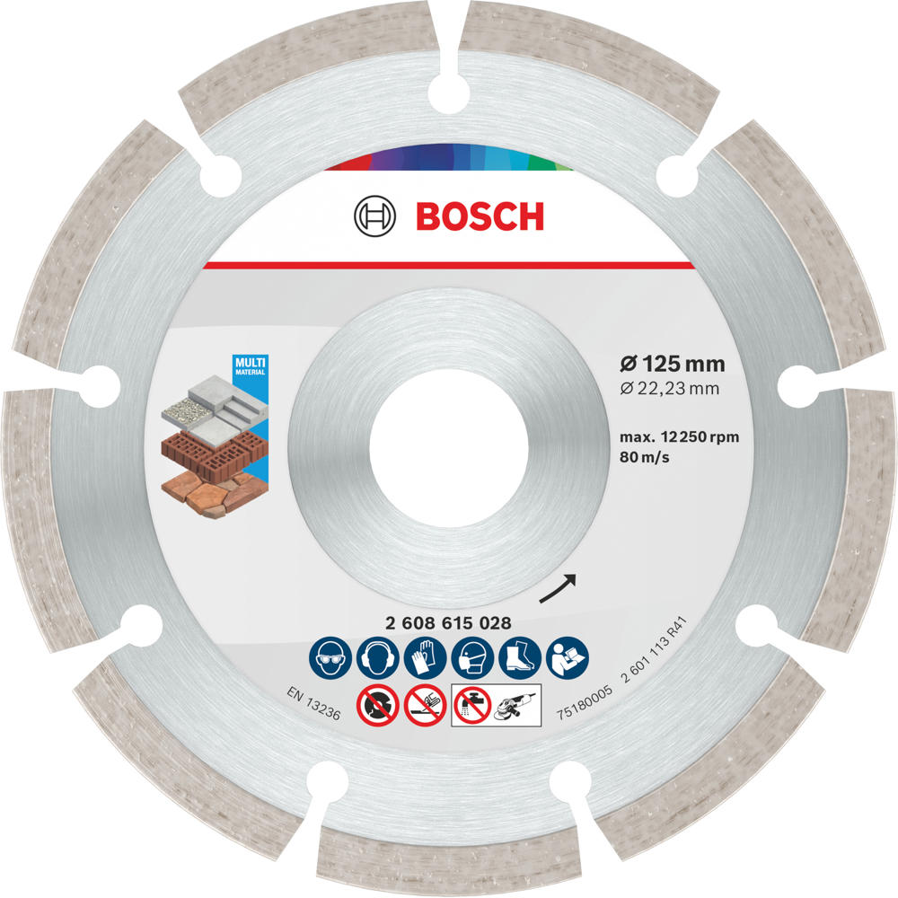 Image of Bosch ECO Universal Segmented Diamond Cutting Disc 125mm 2mm 22mm