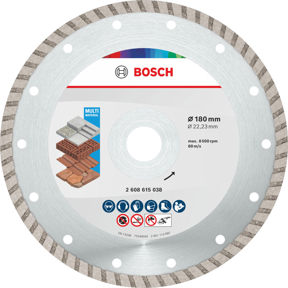 Image of Bosch ECO Universal Diamond Cutting Disc 180mm 22mm
