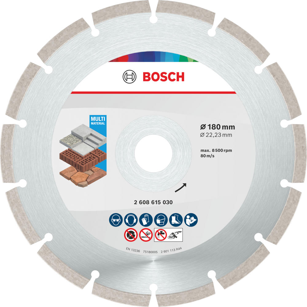 Image of Bosch ECO Universal Segmented Diamond Cutting Disc Pack of 10 180mm 2.2mm 22mm