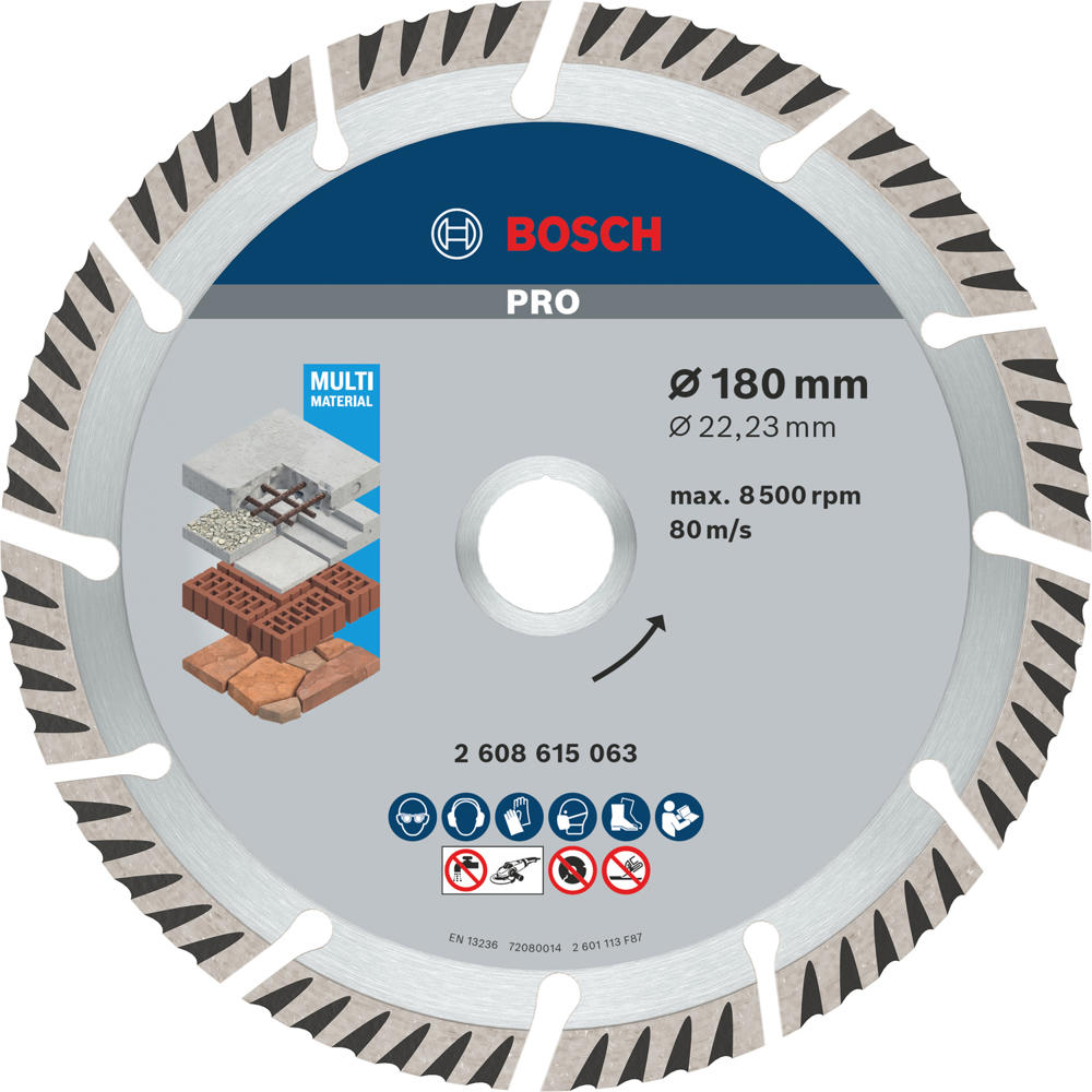 Image of Bosch PRO Multi Material Diamond Cutting Disc 180mm