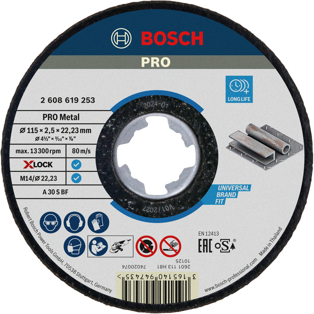 Image of Bosch PRO X Lock Metal Cutting Disc 115mm 2.5mm 22mm