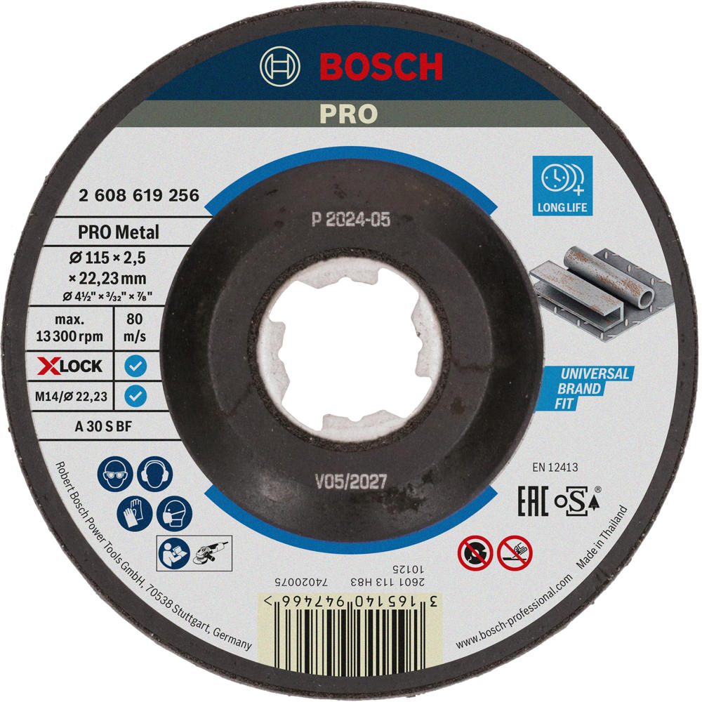 Bosch PRO X Lock Depressed Centre Cutting Disc for Metal 125mm 2.5mm 22mm