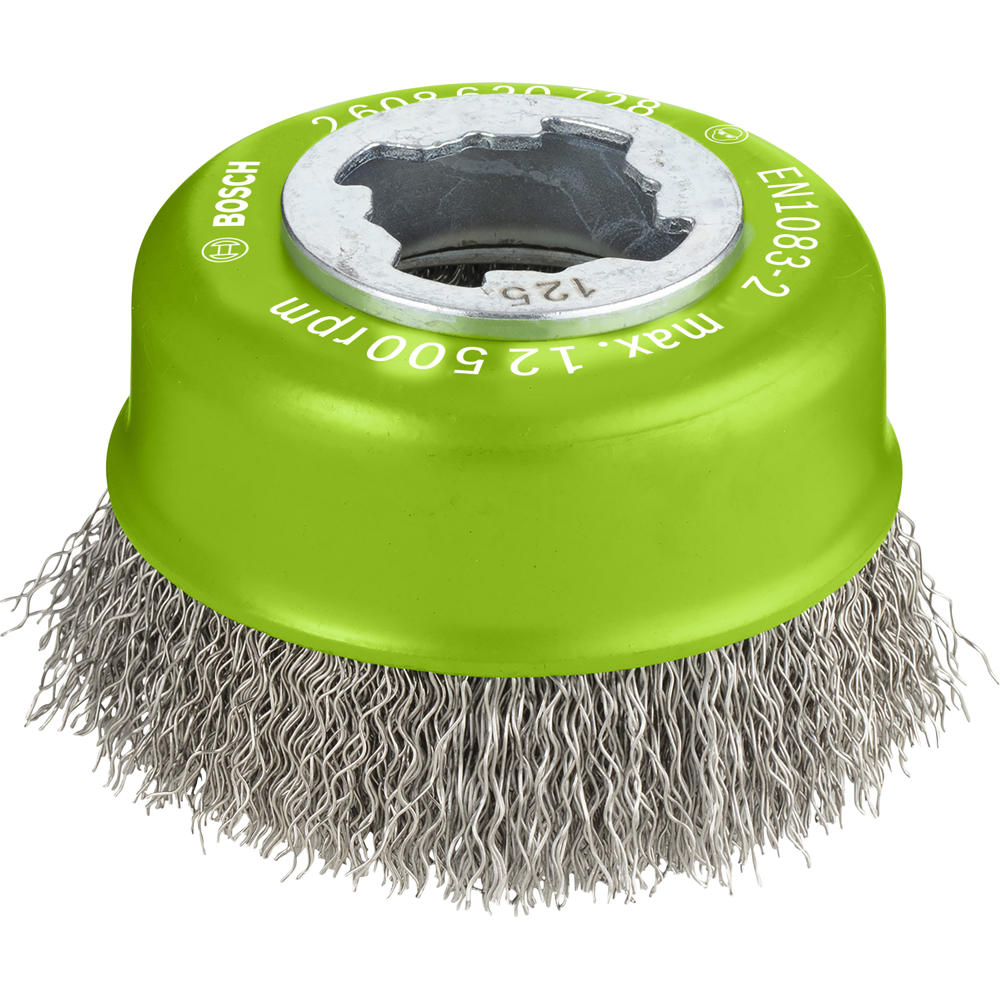 Image of Bosch PRO X Lock Crimped Stainless Steel Wire Cup Brush 75mm X-Lock