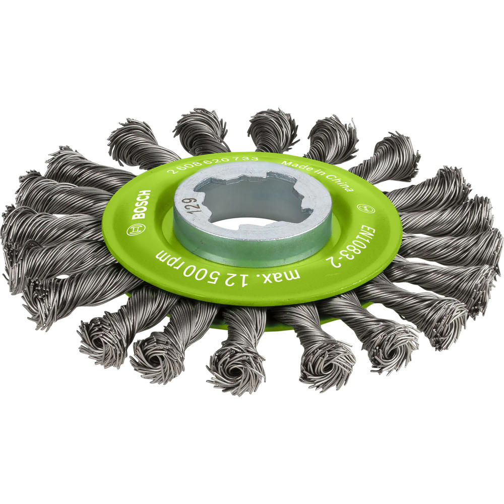 Bosch PRO X Lock Stainless Steel Knotted Wire Wheel 115mm X-Lock