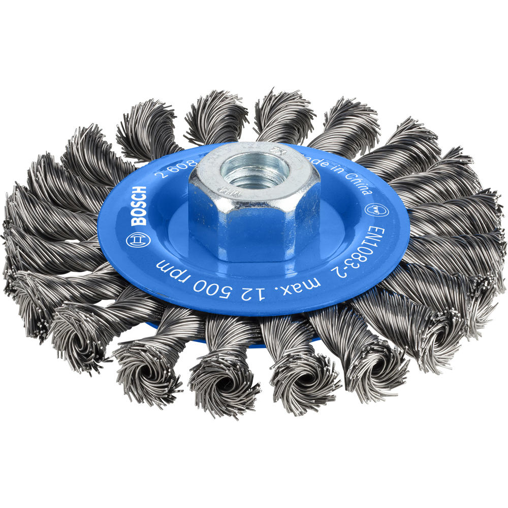 Bosch PRO Knotted Steel Wire Wheel Brush 115mm M14 Thread