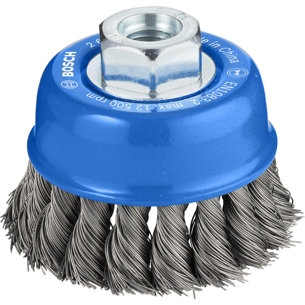 Bosch PRO 0.35mm Knotted Steel Wire Cup Brush 75mm M14 Thread