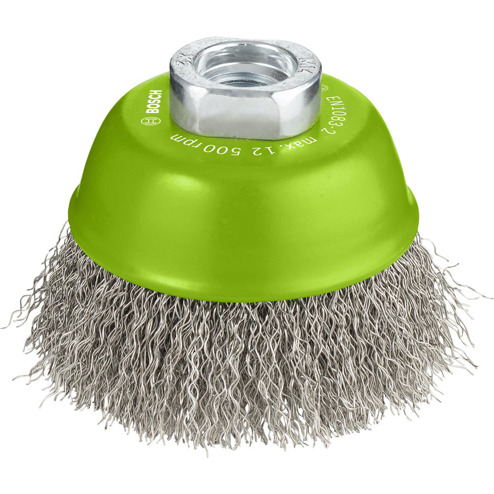 Image of Bosch PRO 0.3mm Inox Crimped Wire Cup Brush 75mm M14 Thread