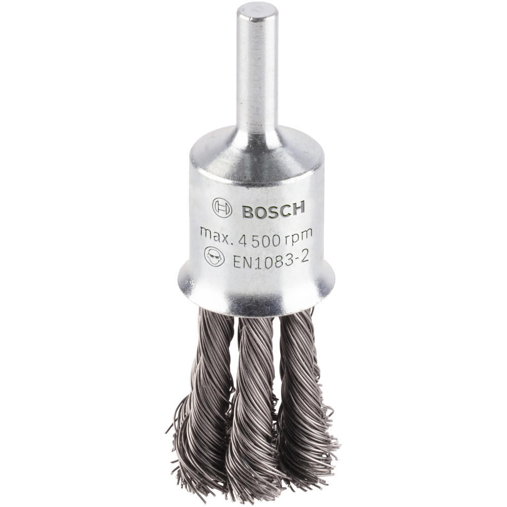 Image of Bosch PRO 0.35mm Knotted Steel Wire Pencil Brush 20mm 6mm Shank