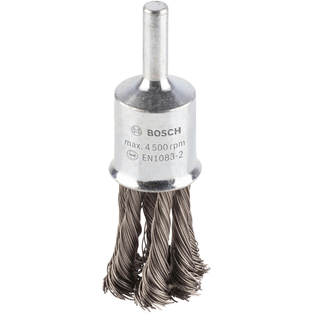 Bosch PRO 0.35mm Knotted Inox Steel Wire Pencil Brush 20mm 6mm Shank