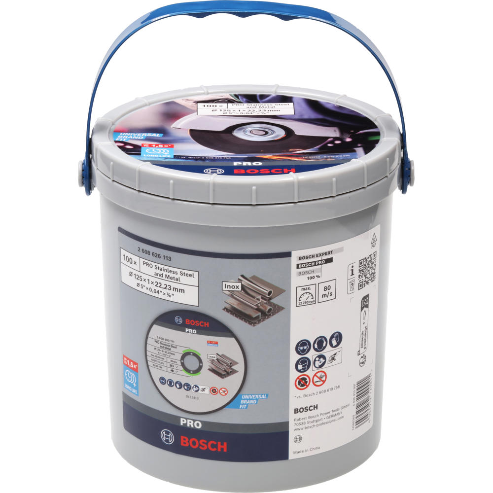 Image of Bosch PRO Thin INOX Stainless Steel Cutting Disc Bulk Pack 125mm Pack of 100
