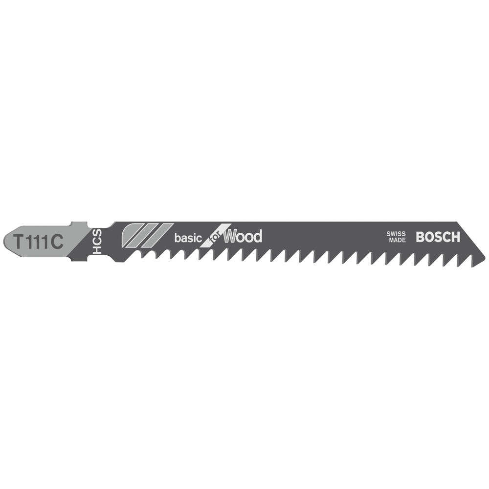 Image of Bosch T111 C Wood Cutting Jigsaw Blades Pack of 5