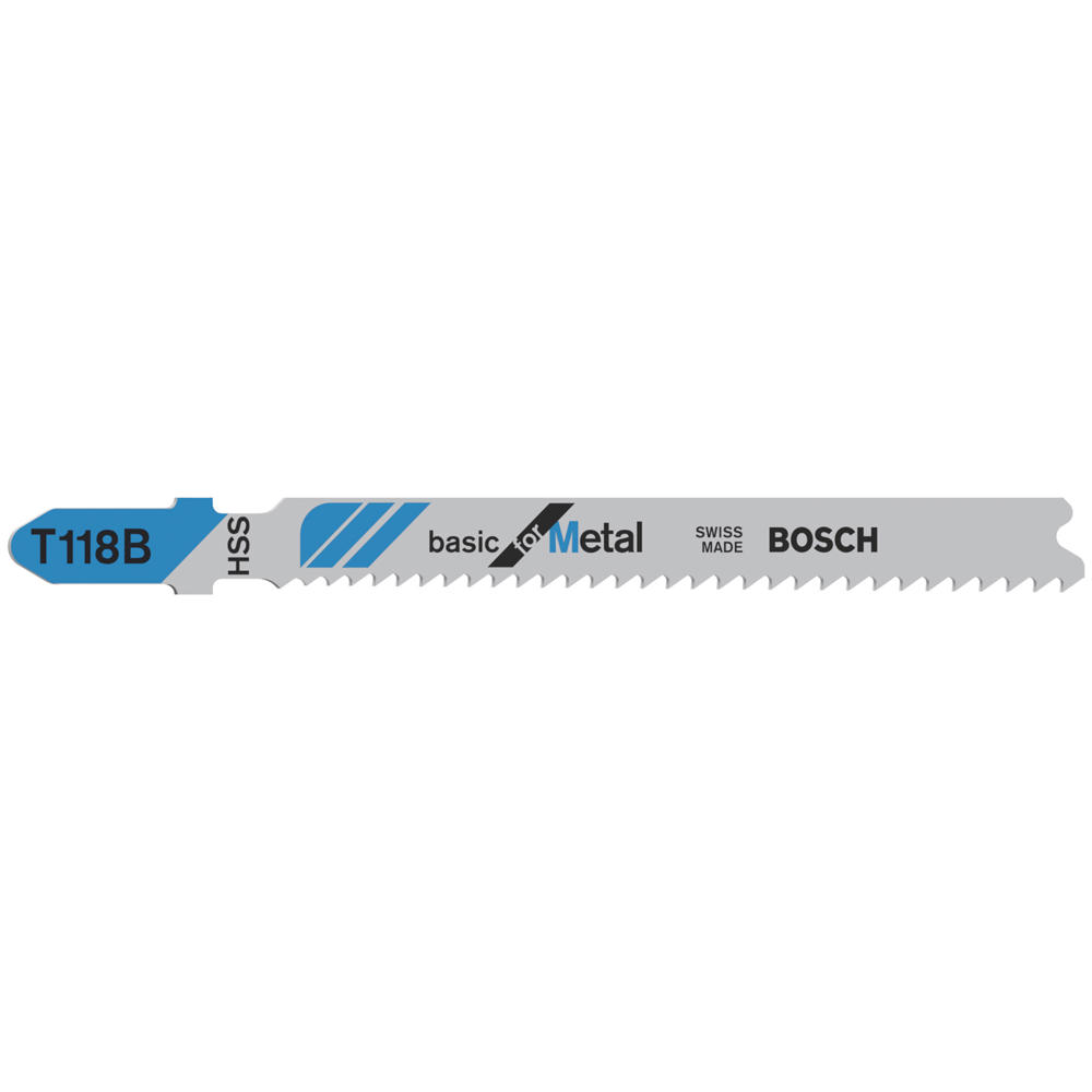 Image of Bosch T118 B Metal Cutting Jigsaw Blades Pack of 5