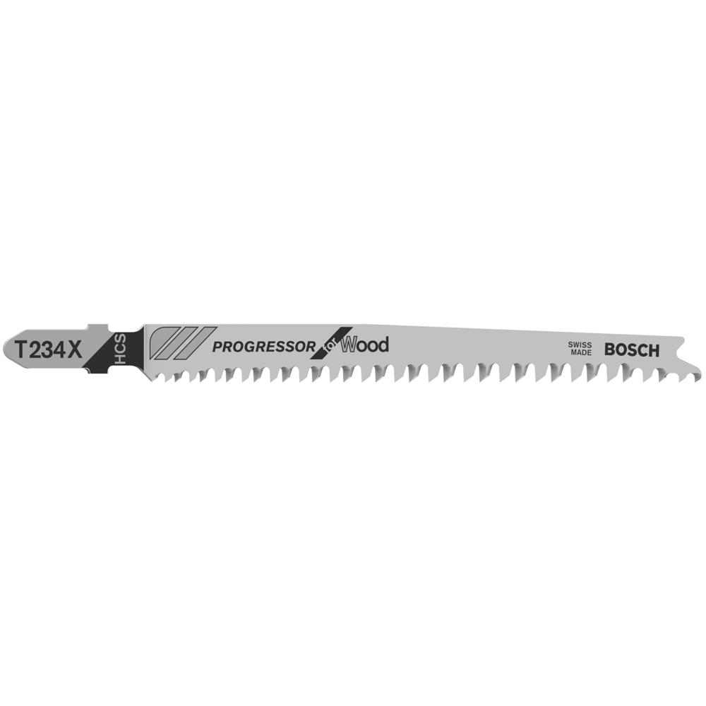 Image of Bosch T234 X Wood Cutting Jigsaw Blades Pack of 5