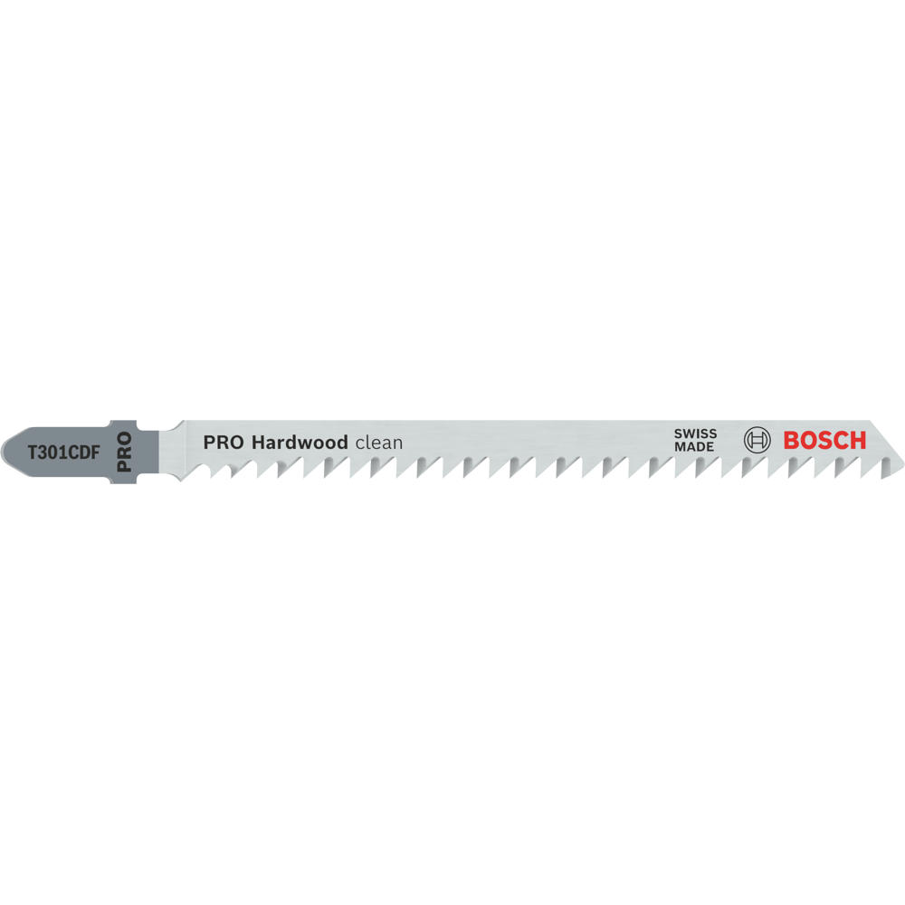 Image of Bosch PRO T301 CDF Hard Wood Cutting Jigsaw Blades Pack of 5
