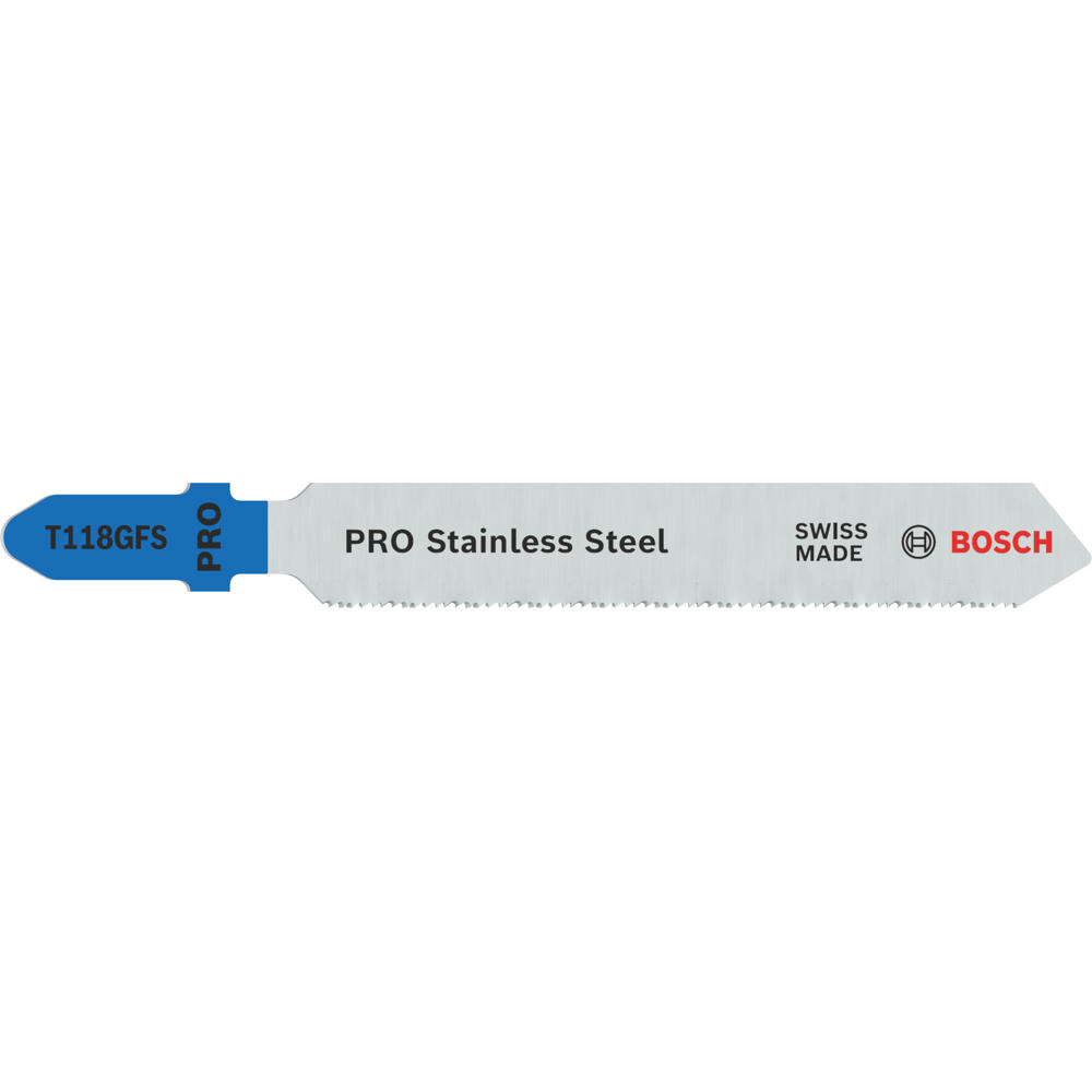 Image of Bosch PRO T118 GFS Stainless Steel Cutting Jigsaw Blade Pack of 5