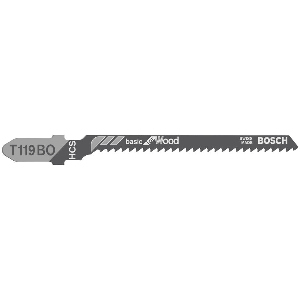 Image of Bosch T119 BO Wood Cutting Jigsaw Blades Pack of 100