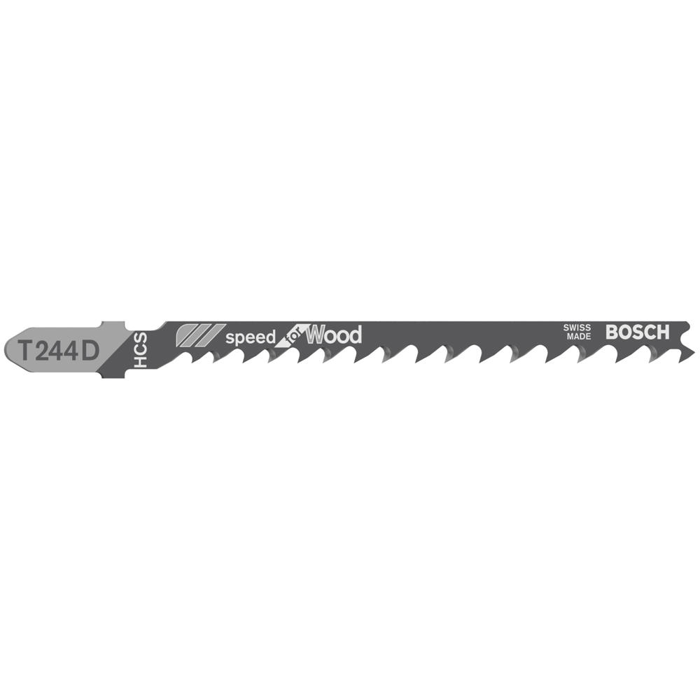 Image of Bosch T244 D Wood Cutting Jigsaw Blades Pack of 100