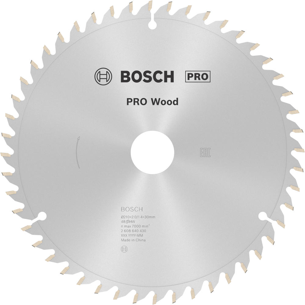 Image of Bosch PRO Wood Cutting Mitre Saw Blade 210mm 48T 30mm