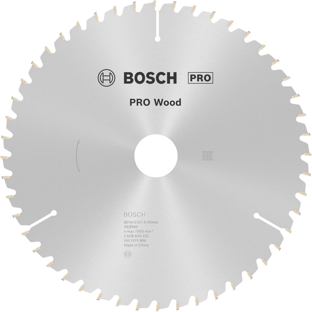 Image of Bosch PRO Wood Cutting Mitre Saw Blade 216mm 48T 30mm