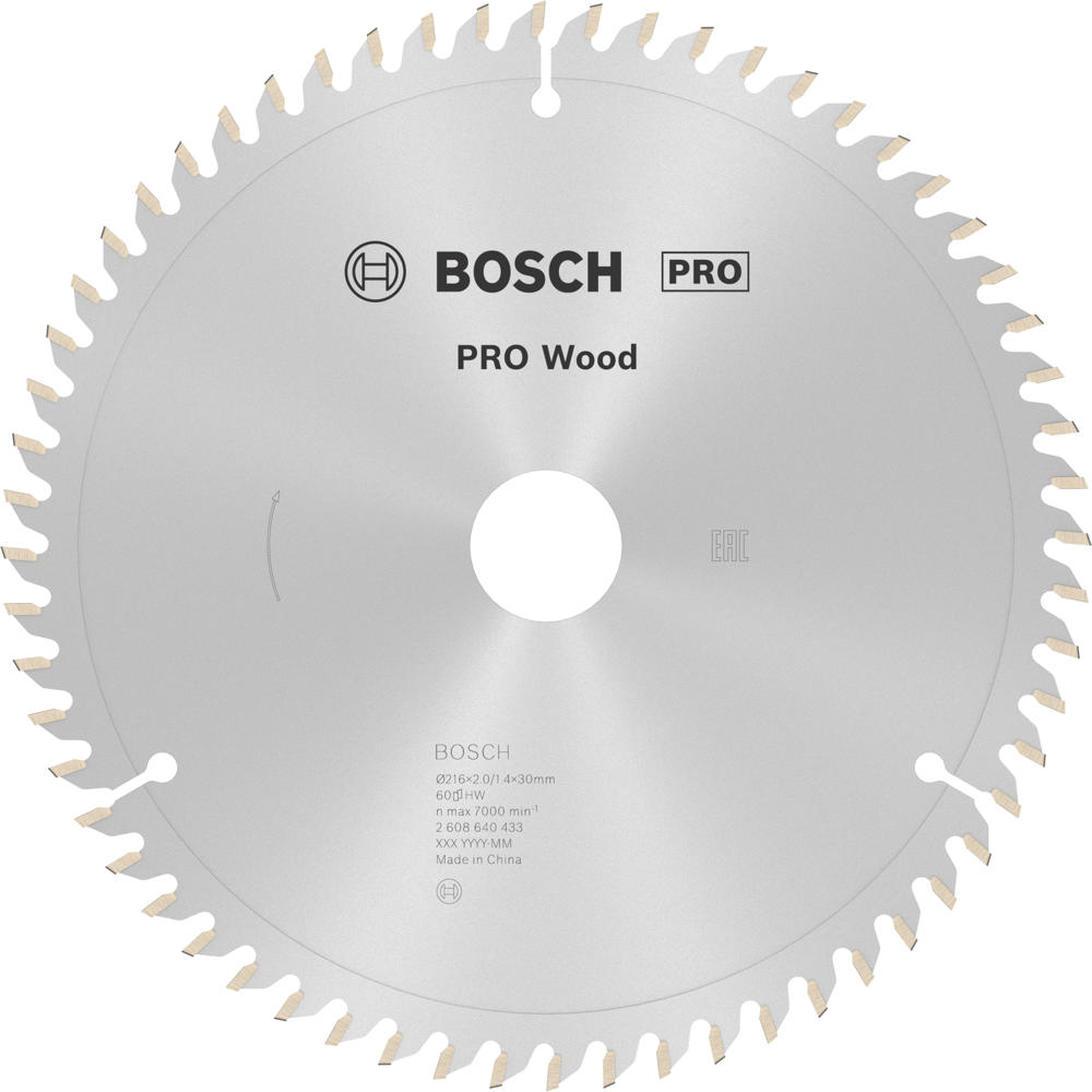 Image of Bosch PRO Wood Cutting Mitre Saw Blade 216mm 60T 30mm