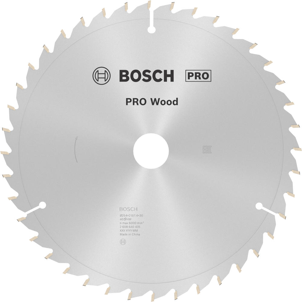 Image of Bosch PRO Optiline Wood Cutting Mitre Saw Blade 254mm 40T 30mm