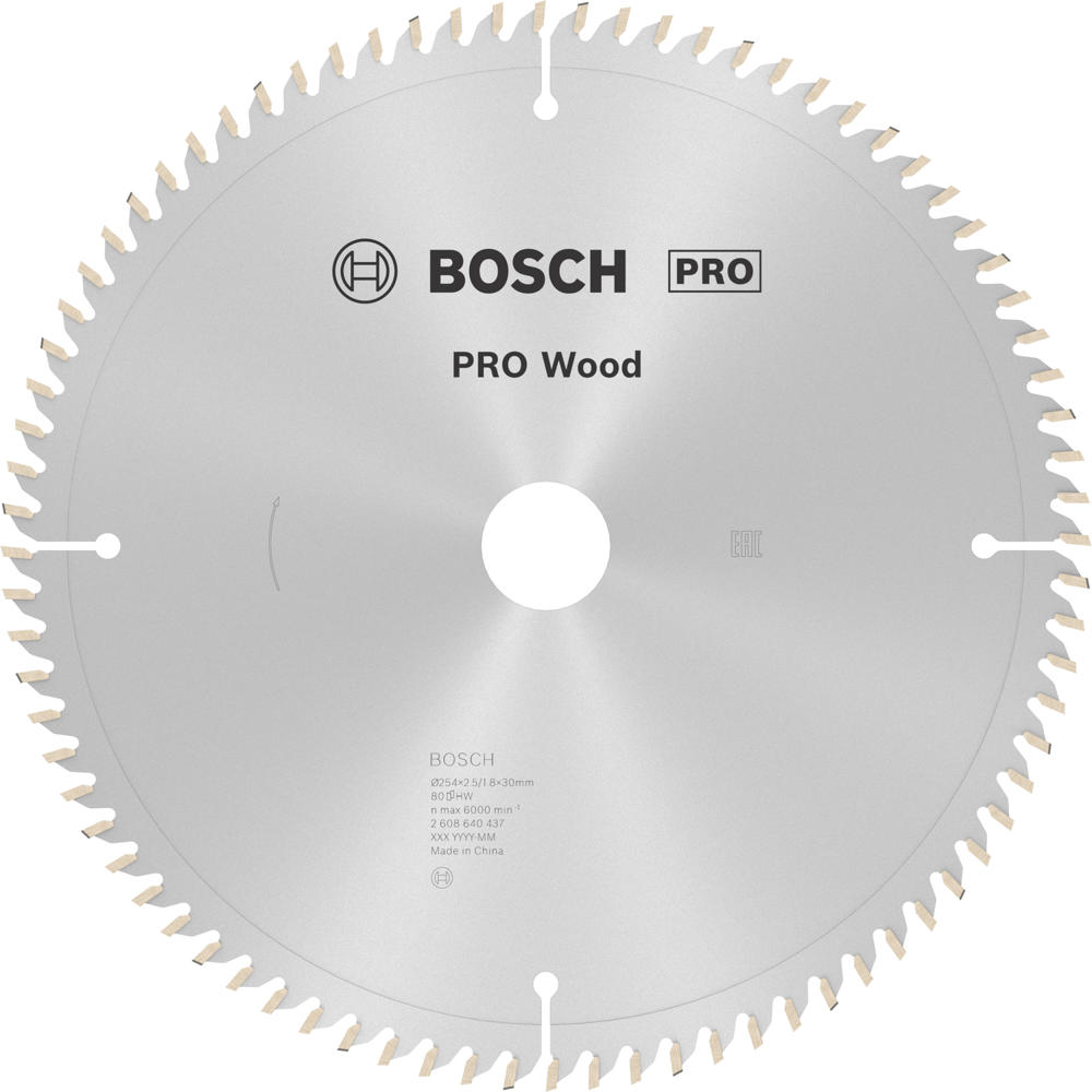 Image of Bosch PRO Wood Cutting Mitre Saw Blade 254mm 80T 30mm