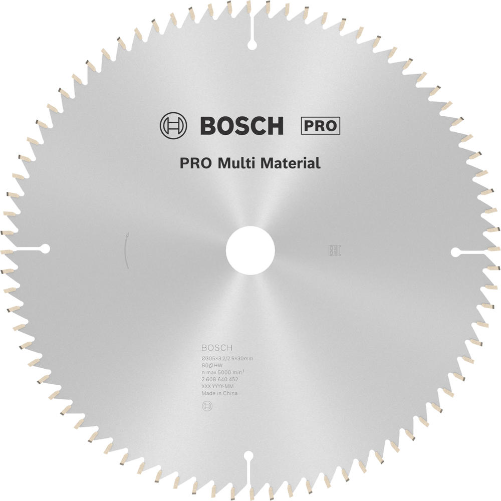 Image of Bosch PRO Multi Material Cutting Mitre and Table Saw Blade 305mm 80T 30mm