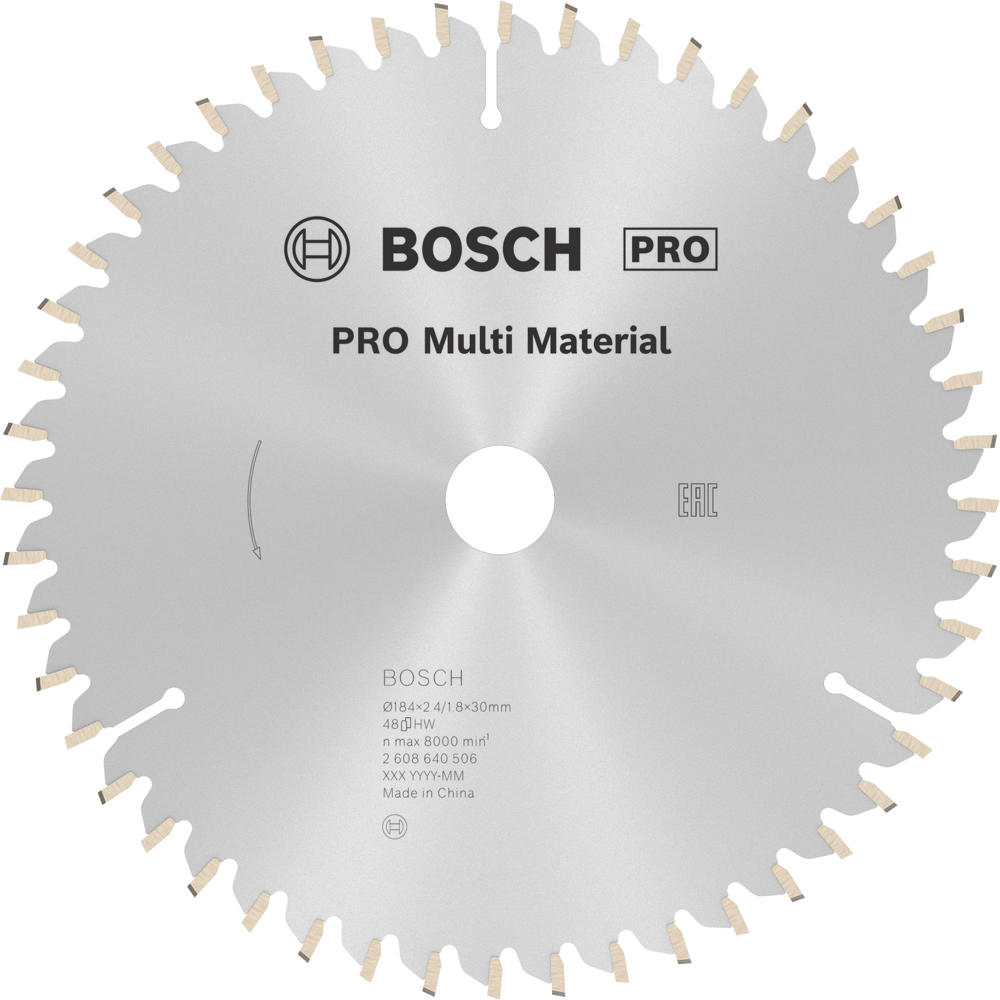 Image of Bosch PRO Multi Material Cutting Saw Blade 184mm 48T 30mm