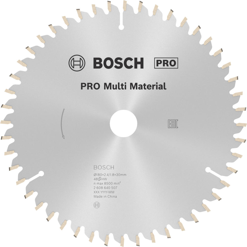 Image of Bosch PRO Multi Material Cutting Saw Blade 180mm 48T 30mm