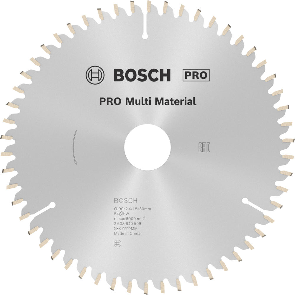 Image of Bosch PRO Multi Material Cutting Saw Blade 190mm 54T 30mm