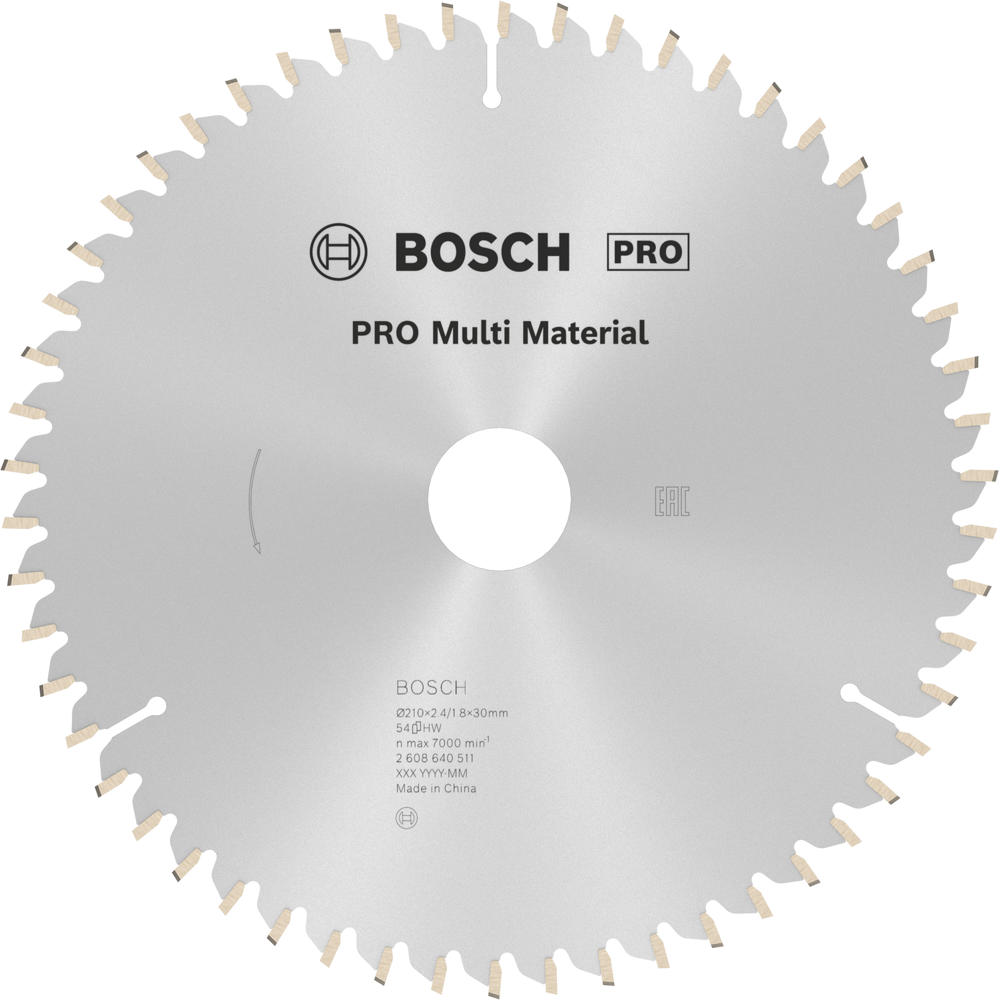 Image of Bosch PRO Multi Material Cutting Saw Blade 210mm 54T 30mm
