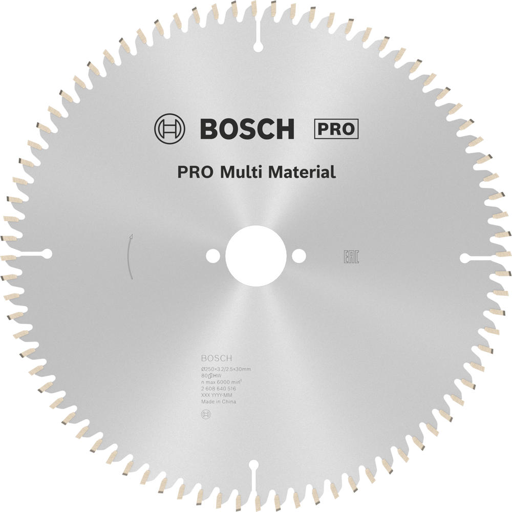 Image of Bosch PRO Multi Material Cutting Saw Blade 250mm 80T 30mm