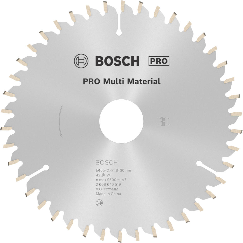 Image of Bosch PRO Multi Material Cutting Saw Blade 165mm 42T 30mm