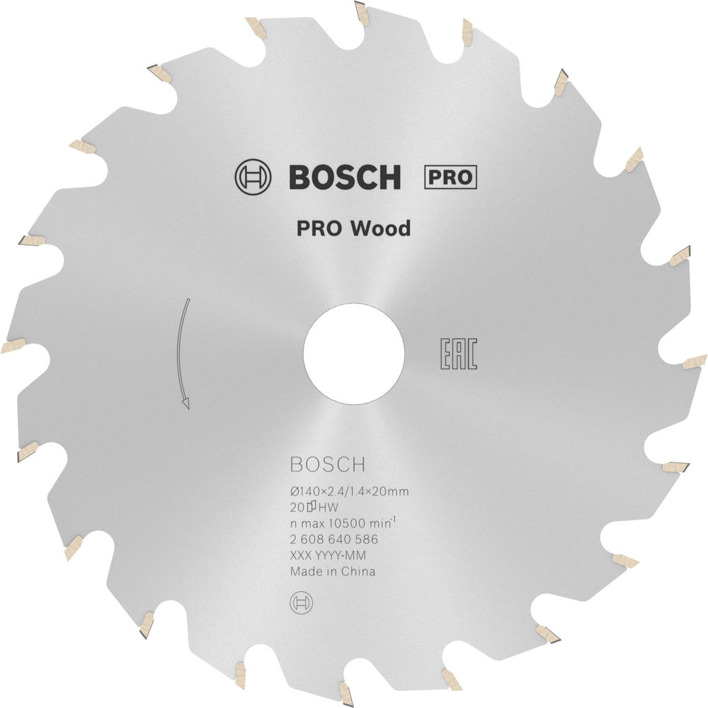 Image of Bosch PRO Optiline Wood Cutting Saw Blade 140mm 20T 20mm