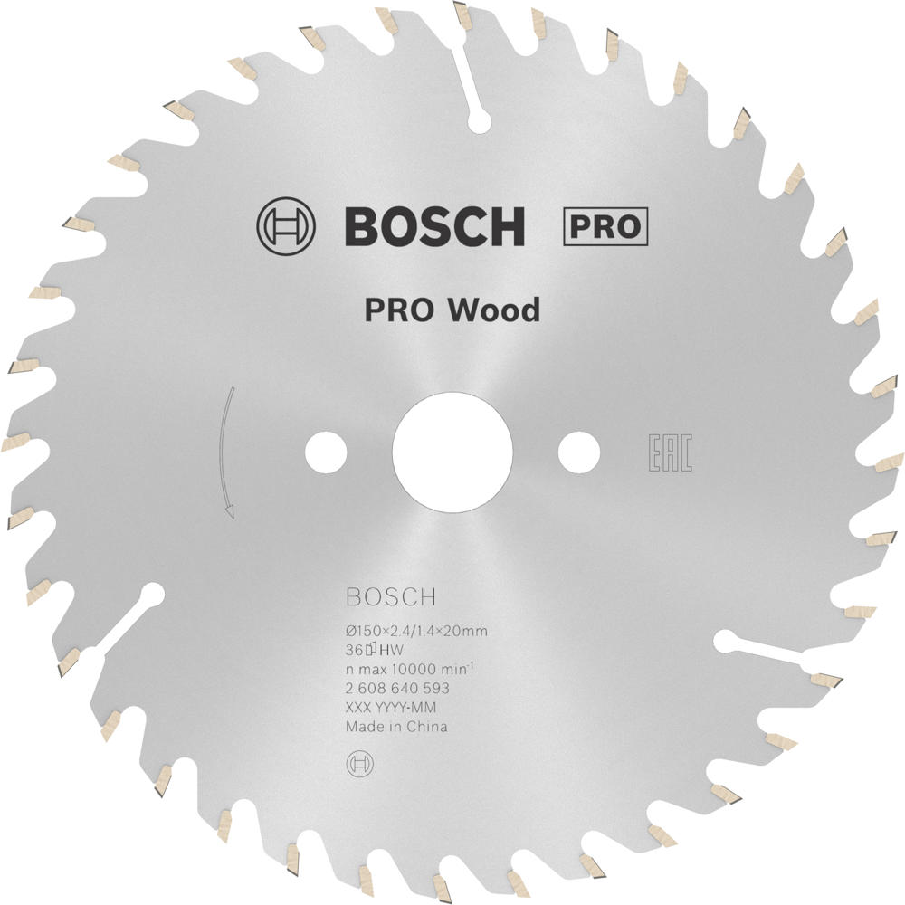 Image of Bosch PRO Optiline Wood Cutting Saw Blade 150mm 36T 20mm