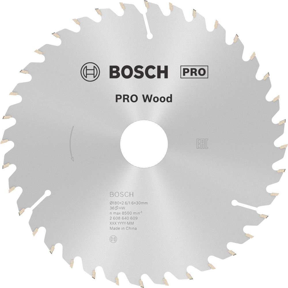 Image of Bosch PRO Optiline Wood Cutting Saw Blade 180mm 36T 30mm