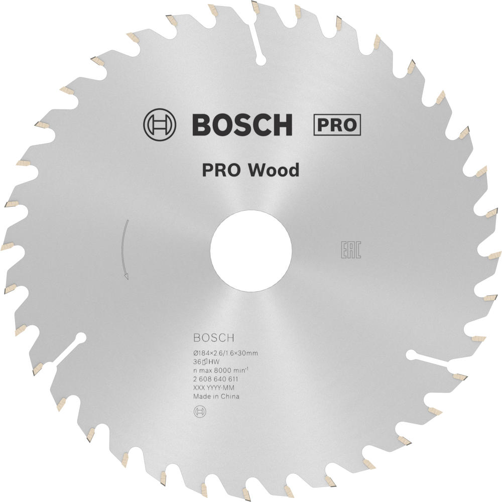 Image of Bosch PRO Optiline Wood Cutting Saw Blade 184mm 36T 30mm