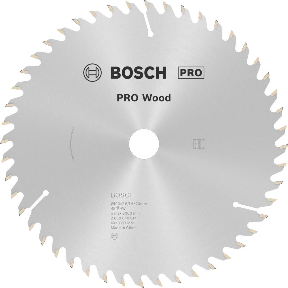 Image of Bosch PRO Optiline Wood Cutting Saw Blade 190mm 48T 20mm