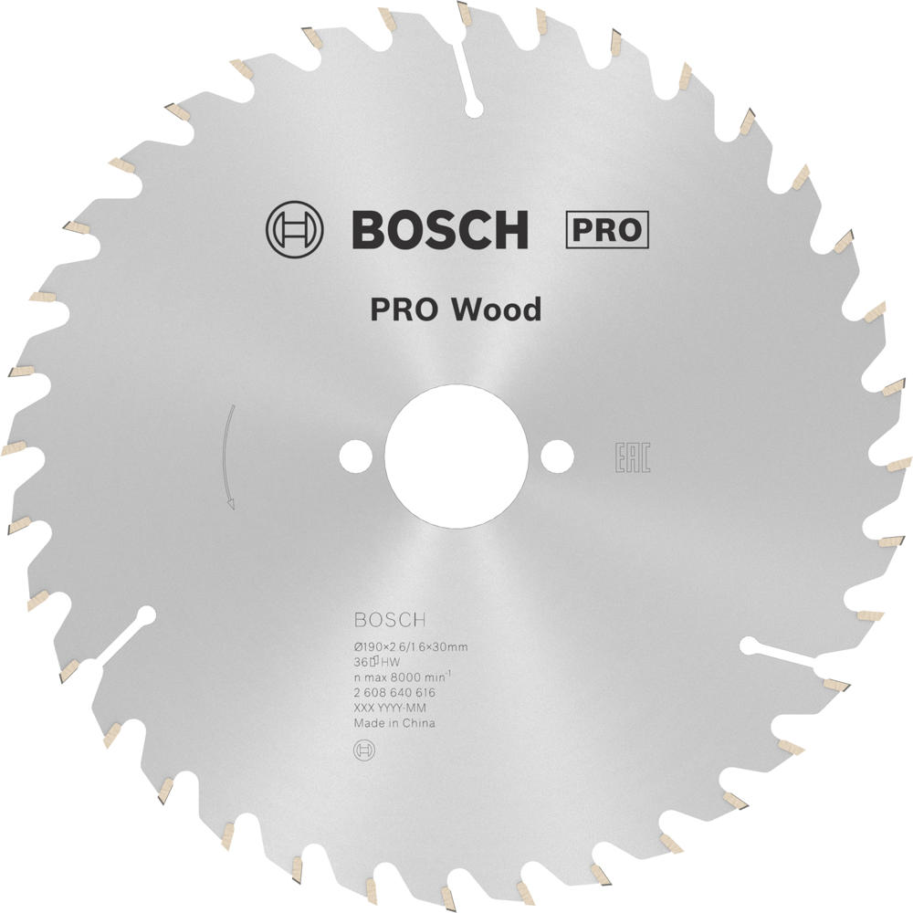 Image of Bosch PRO Optiline Wood Cutting Saw Blade 190mm 36T 30mm