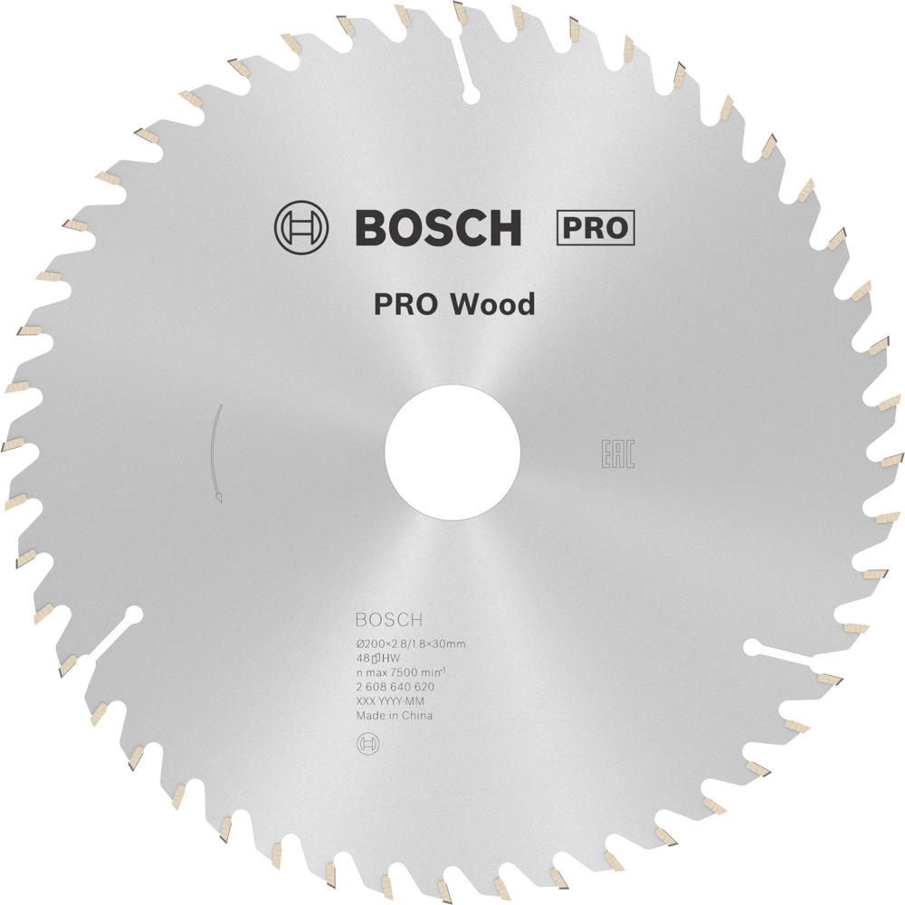 Image of Bosch PRO Optiline Wood Cutting Saw Blade 200mm 48T 30mm