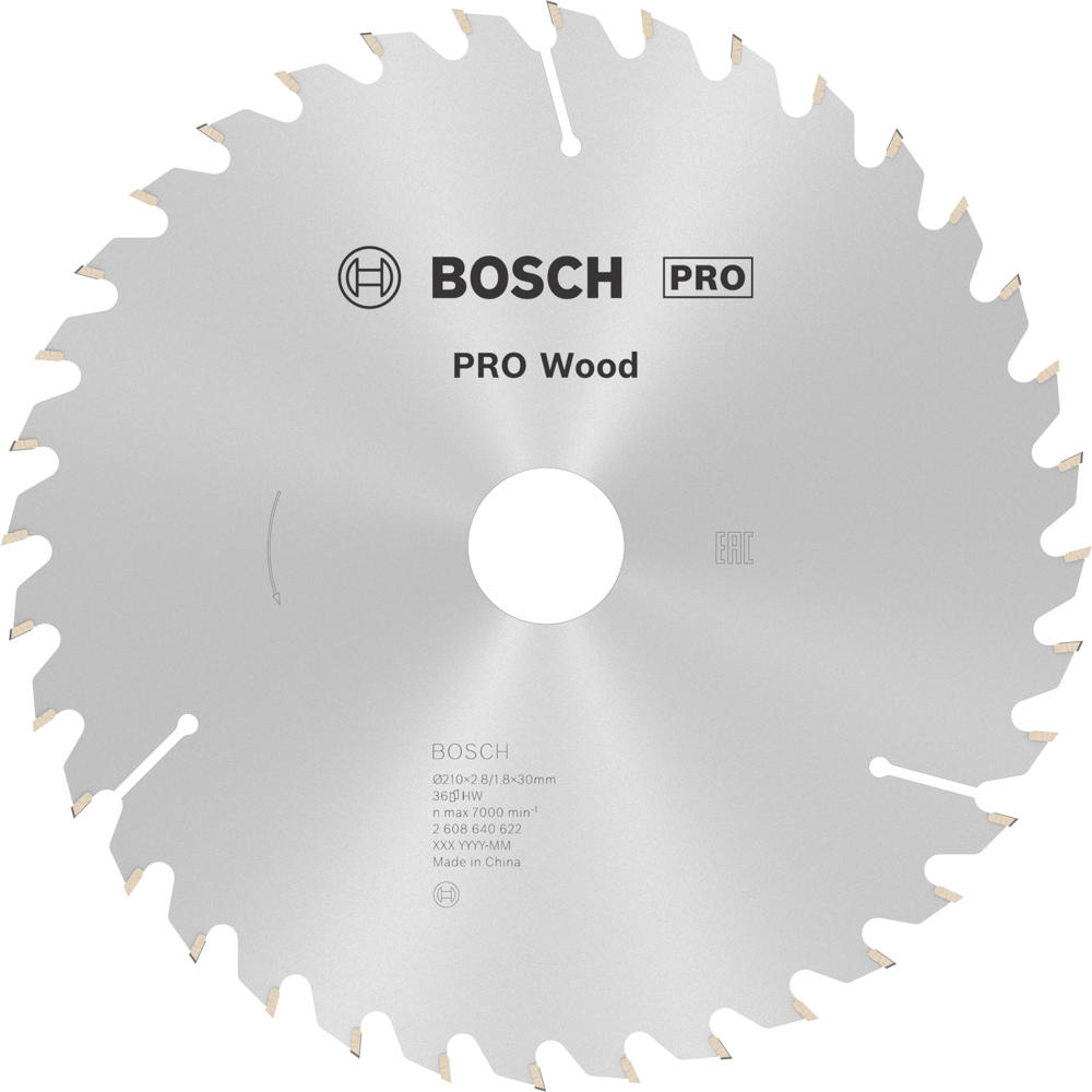 Image of Bosch PRO Optiline Wood Cutting Saw Blade 210mm 36T 30mm