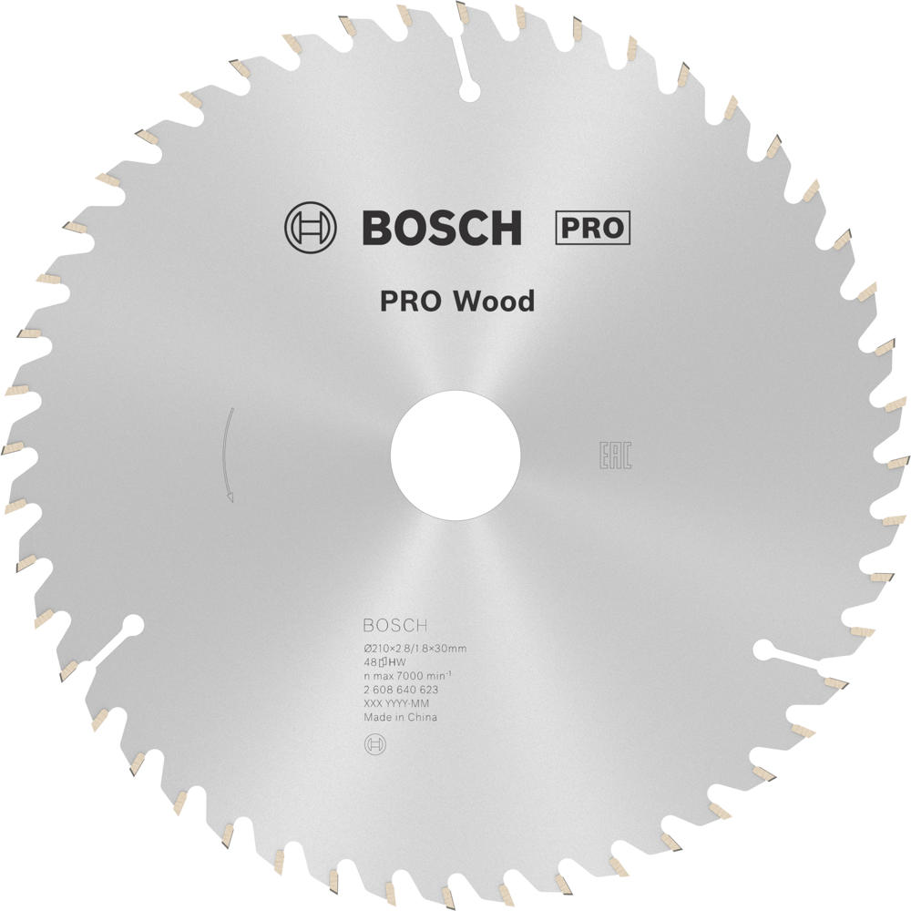 Image of Bosch PRO Optiline Wood Cutting Saw Blade 210mm 48T 30mm