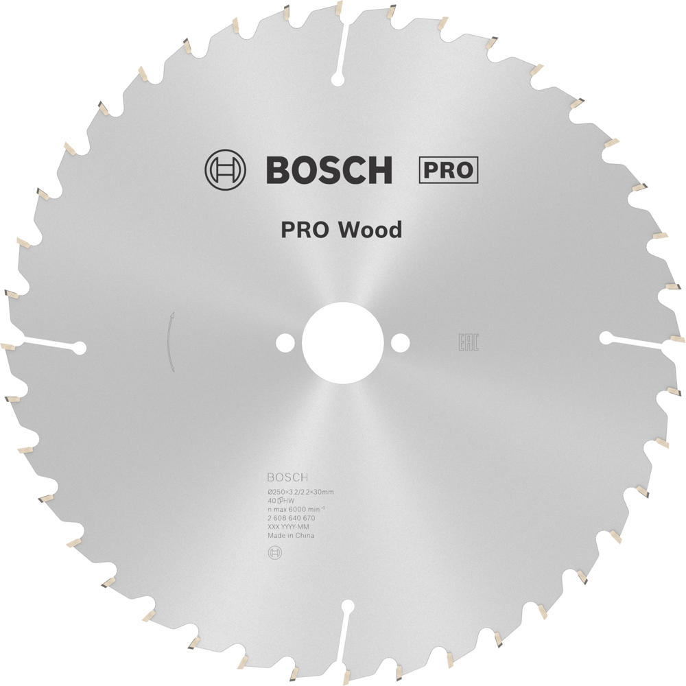 Bosch PRO Optiline Wood Cutting Table Saw Blade 250mm 80T 30mm