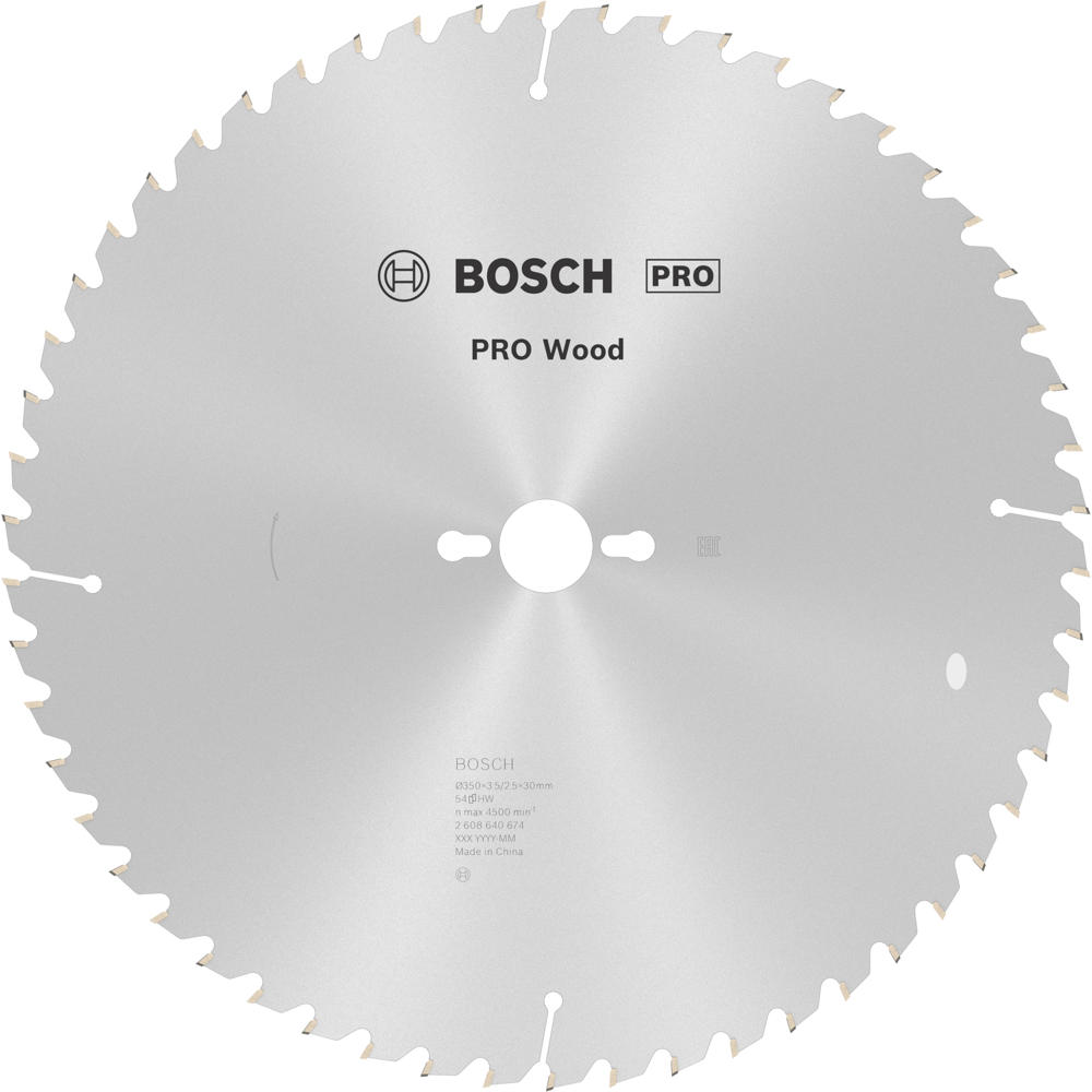 Image of Bosch PRO Optiline Wood Cutting Table Saw Blade 350mm 54T 30mm