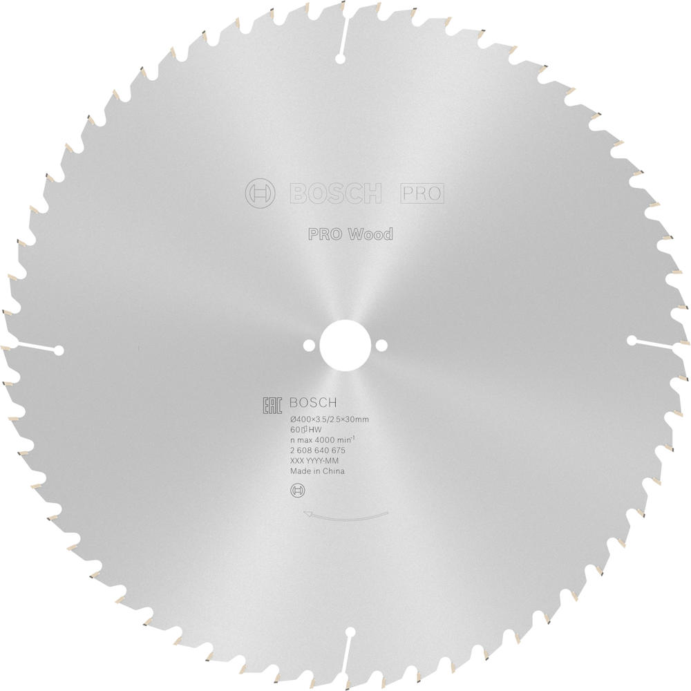 Image of Bosch PRO Optiline Wood Cutting Table Saw Blade 400mm 60T 30mm