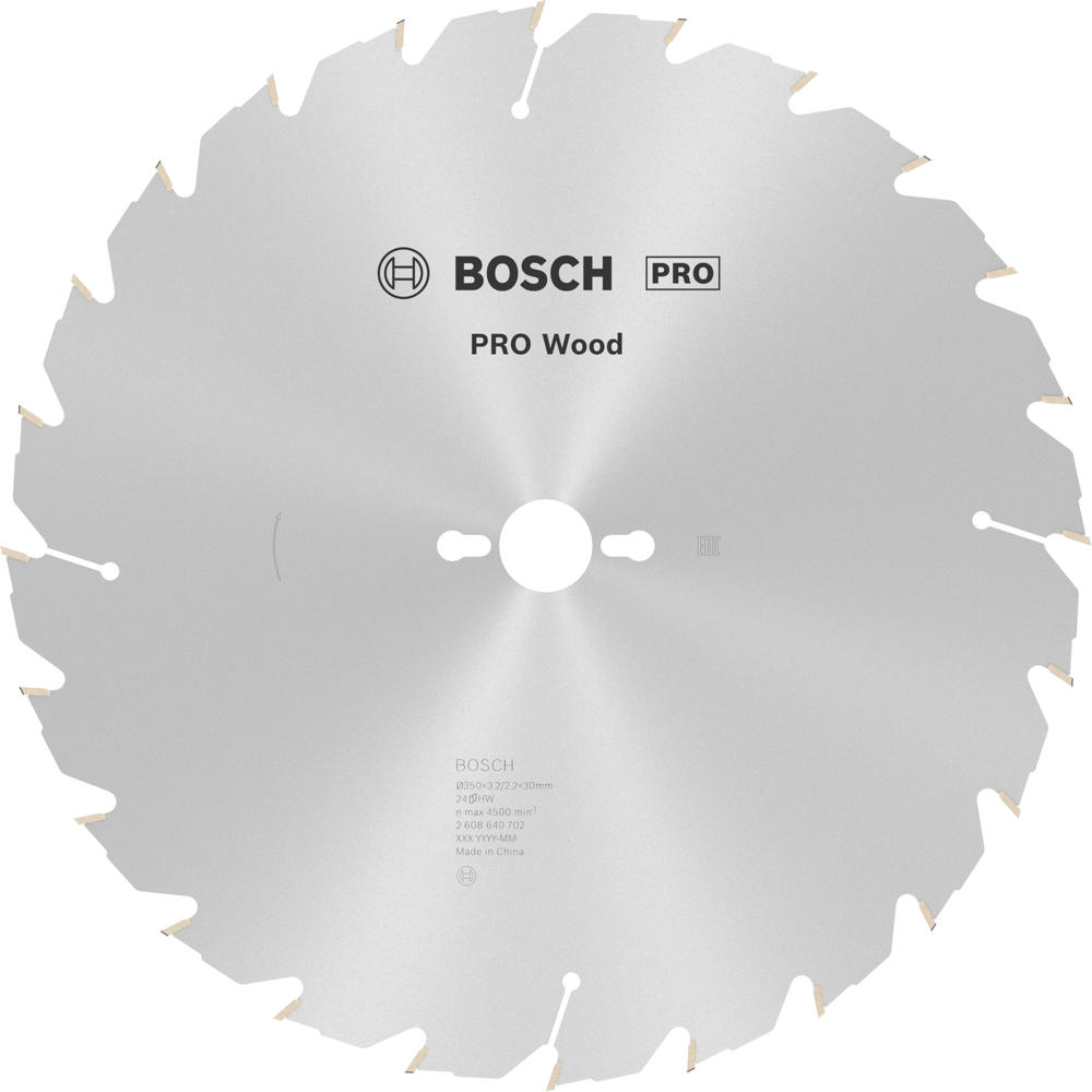Image of Bosch PRO Wood Cutting Table Saw Blade 350mm 24T 30mm