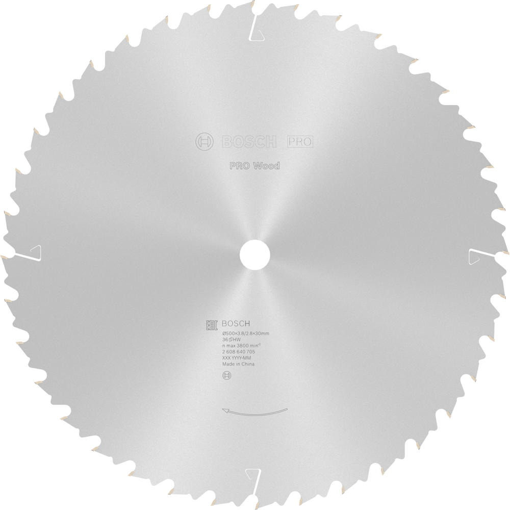 Image of Bosch PRO Wood Cutting Table Saw Blade 500mm 36T 30mm