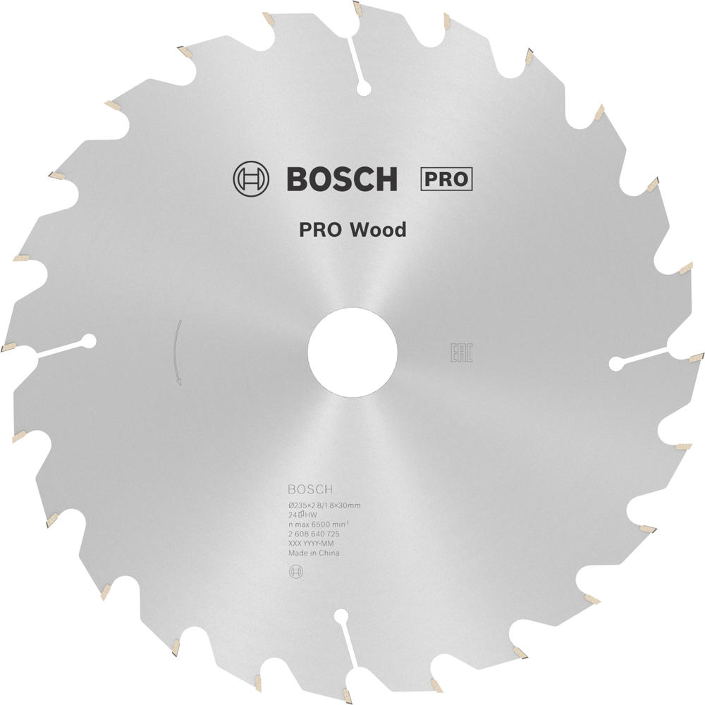 Image of Bosch PRO Optiline Wood Cutting Saw Blade 235mm 24T 30mm